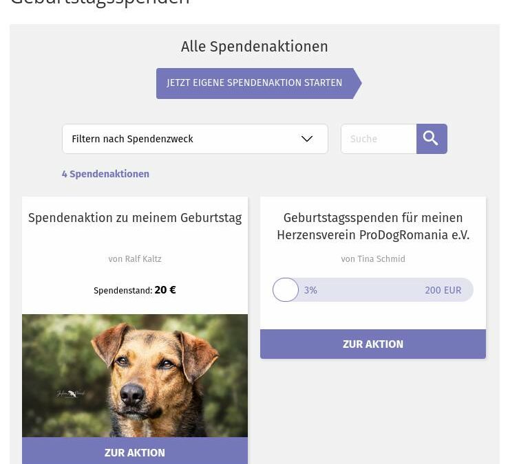 NEU: Deine Geburtstags-Spendenaktion für die Hunde 🎊